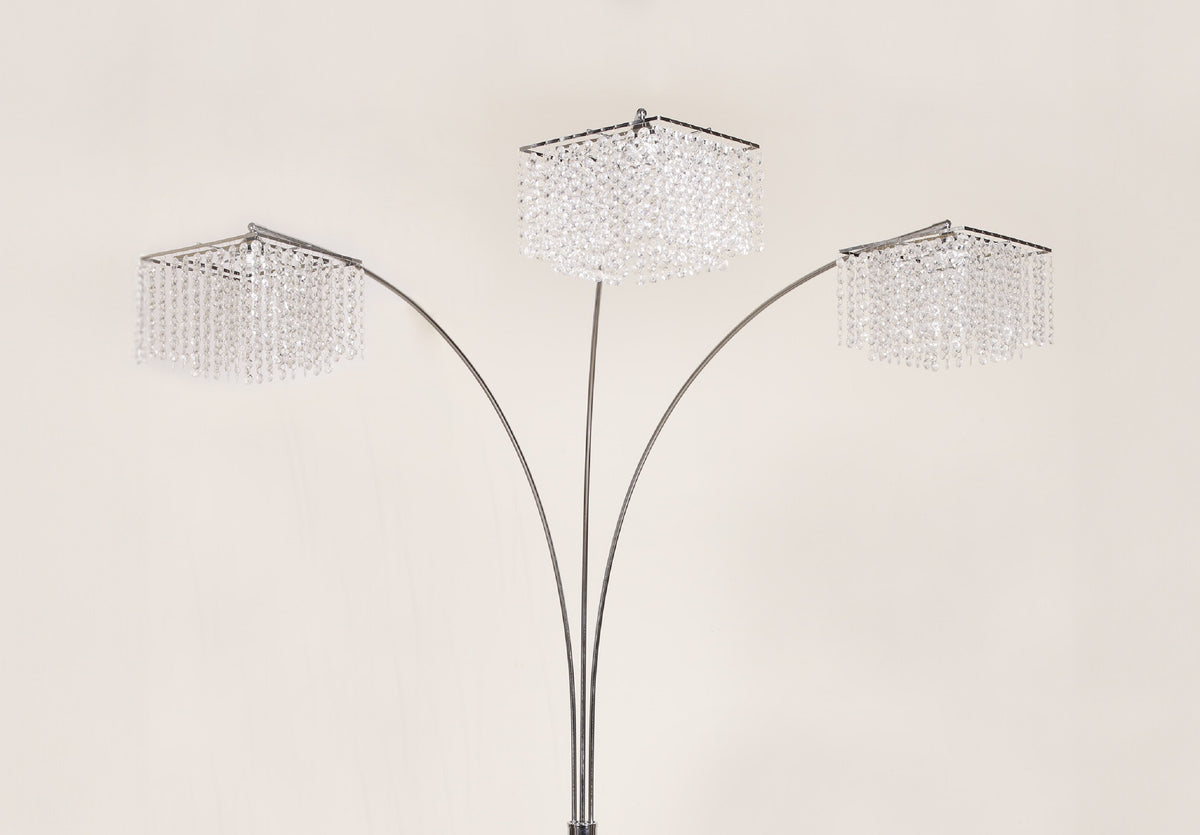 Silver table lamp — styled view