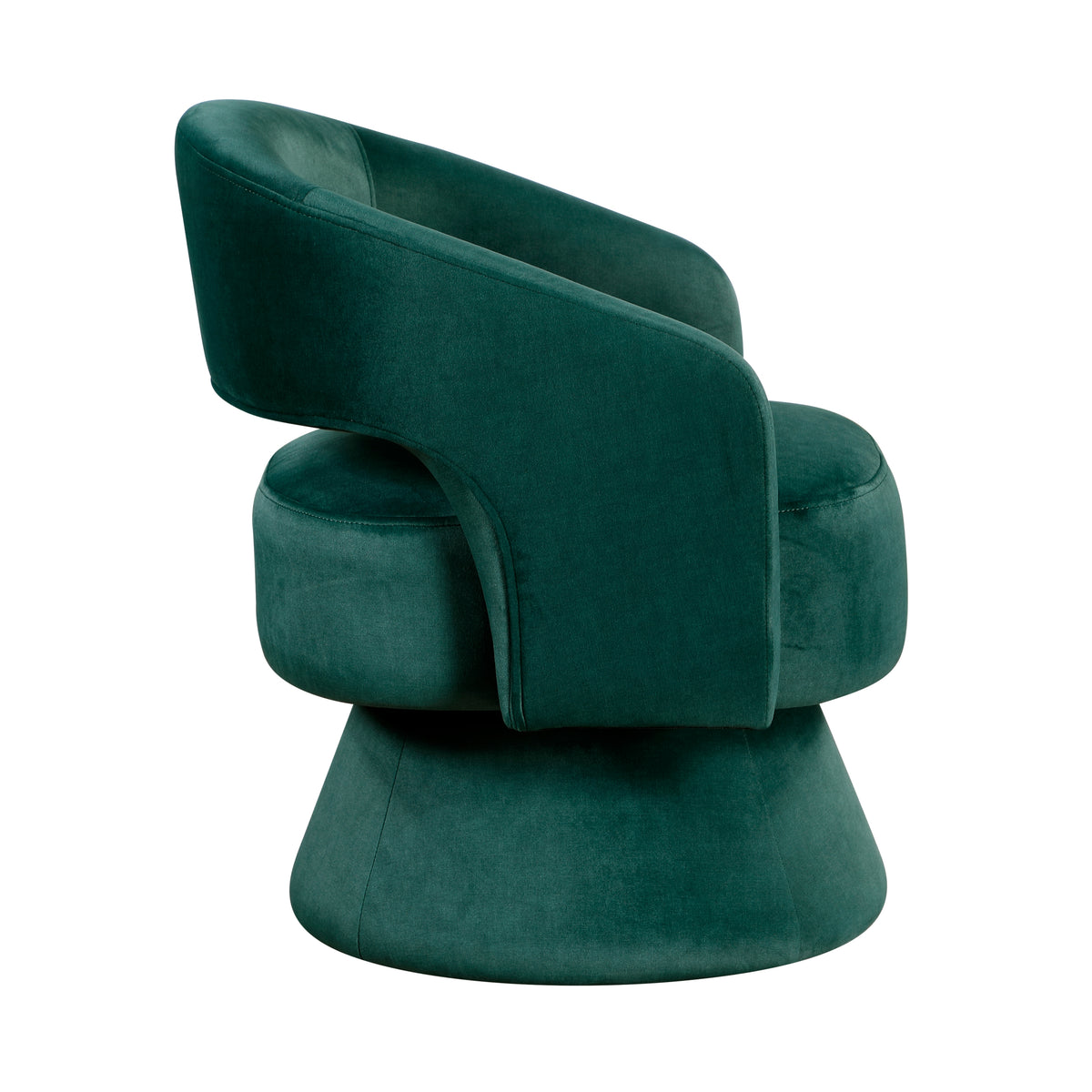 Green accent chair — styled view