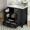 Black bathroom vanity — product view