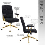 Black office chair — detail view