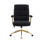 Black office chair — side view