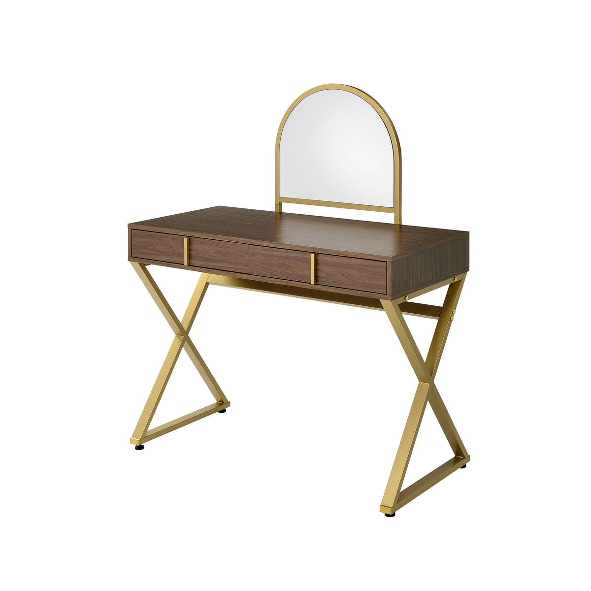 Gold vanity desk — detail view