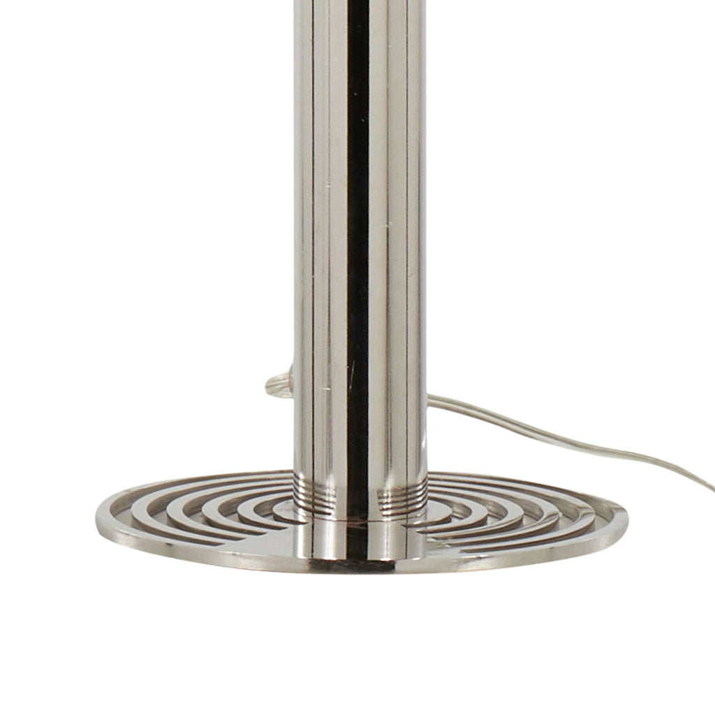Nickel table lamp — side view