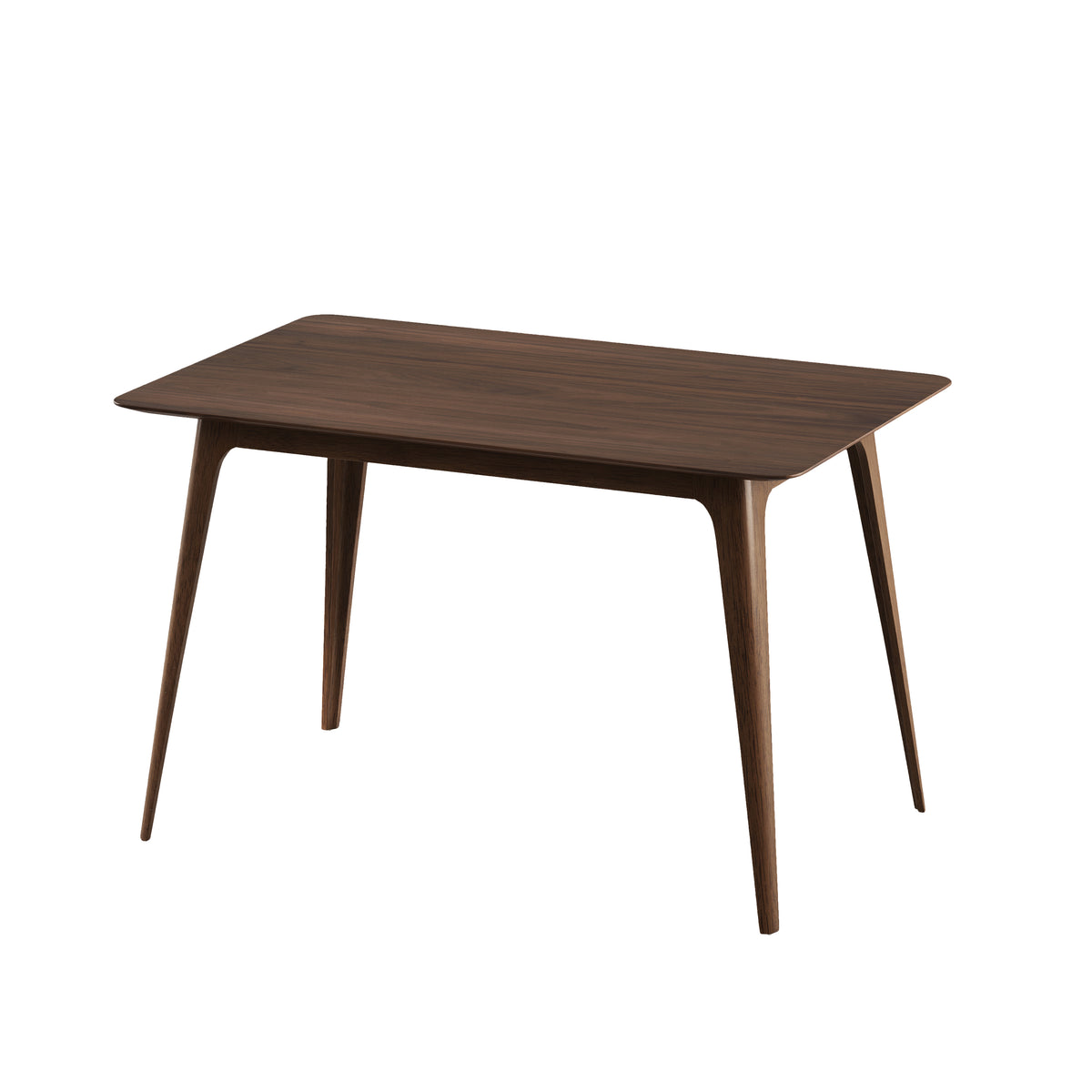 Walnut dining table — styled view
