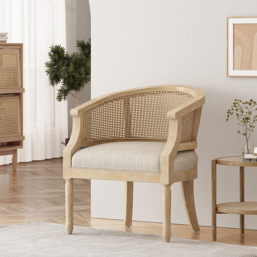 Beige accent chair — product view