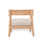 Teak outdoor chair — alternate angle