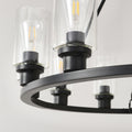 Matte Black chandelier — product view