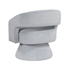 Gray accent chair — alternate angle