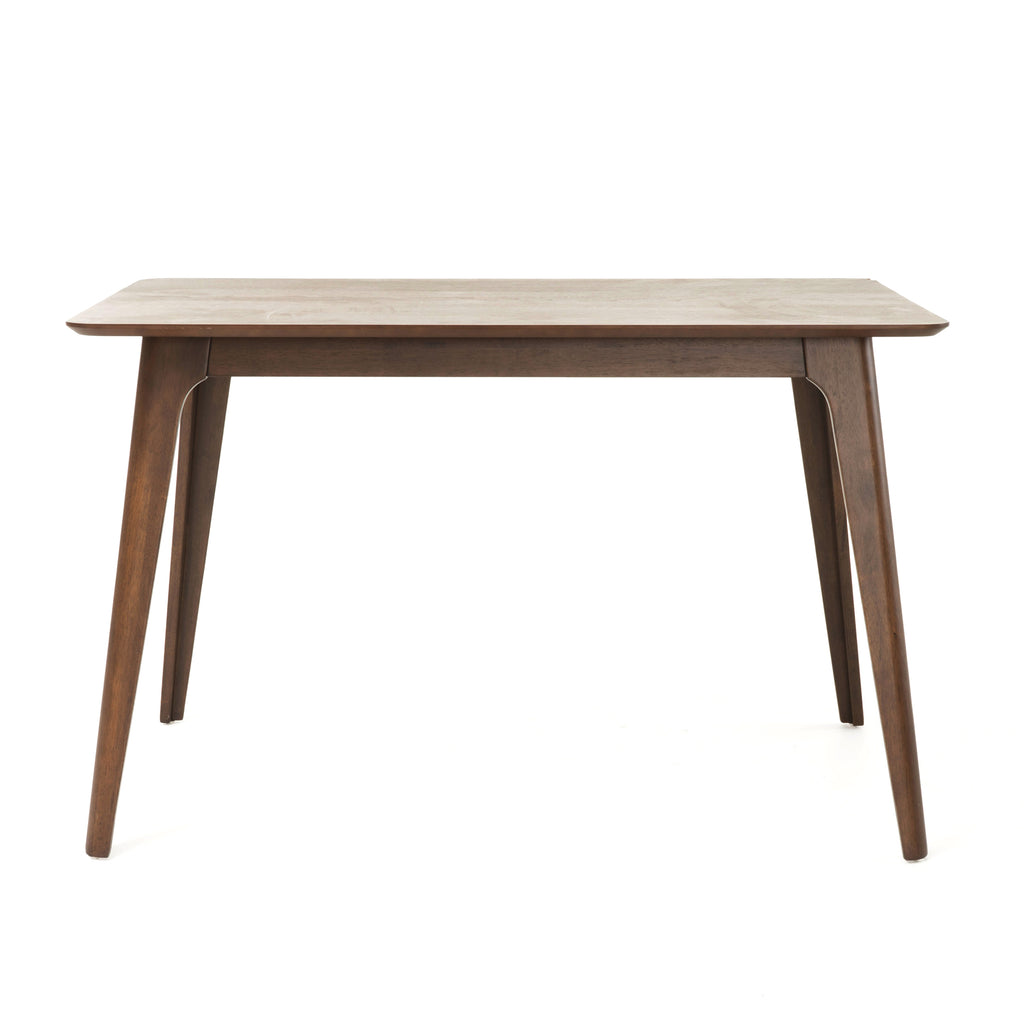 Walnut dining table — side view