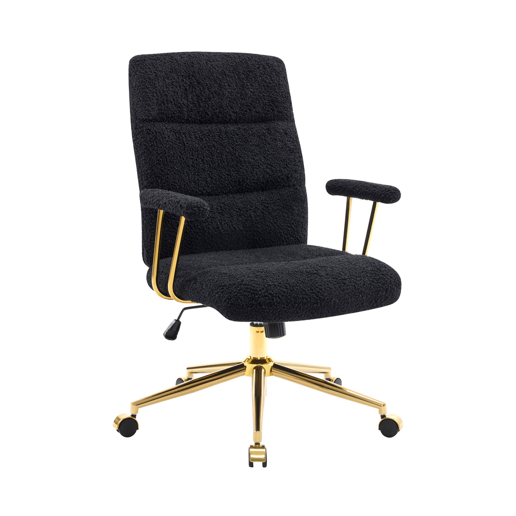 Black office chair — front view