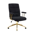 Black office chair — front view