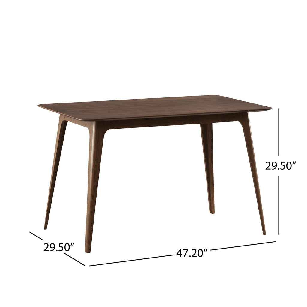 Walnut dining table — detail view