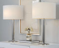 Nickel table lamp — product view