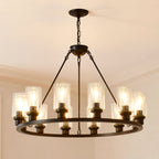 Matte Black chandelier — product view