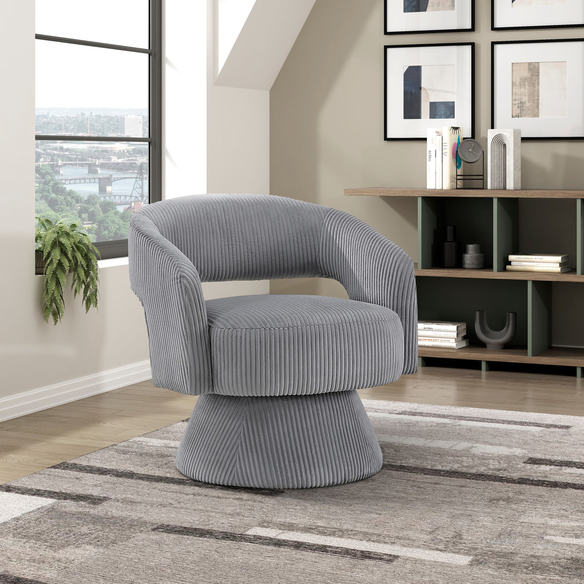 Dark Gray accent chair — product view