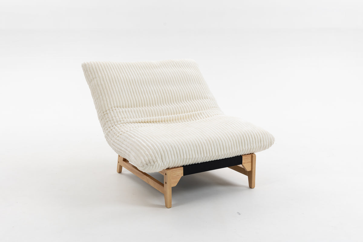 Off White bean bag chair — side view
