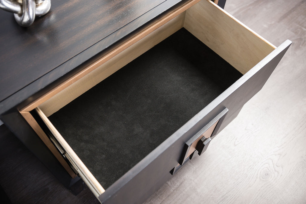 Espresso nightstand — alternate angle