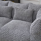 Olive Green accent chair — styled view