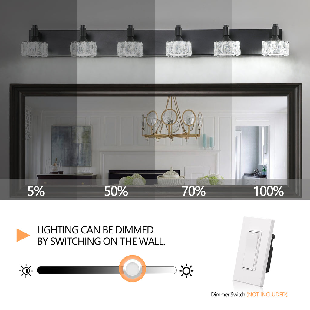 Black wall light — side view