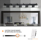 Black wall light — side view