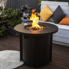 Black patio heater — product view