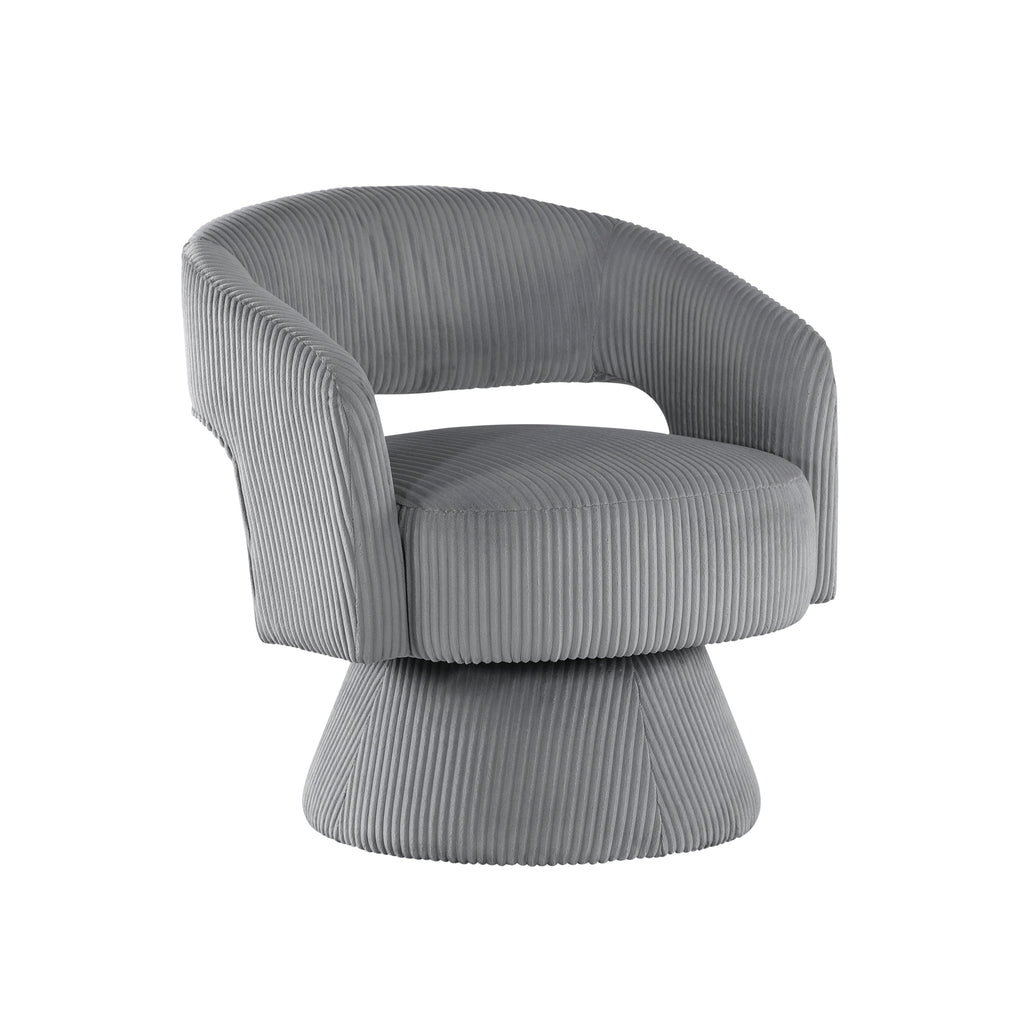 Dark Gray accent chair — detail view