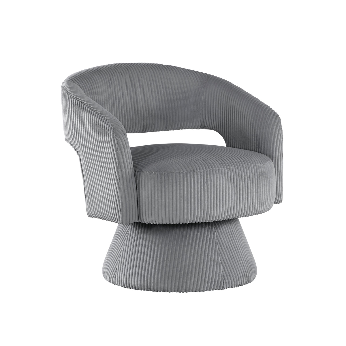 Dark Gray accent chair — detail view