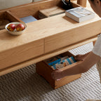 Natural Wood coffee table — detail view
