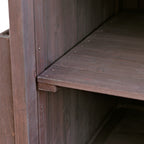 Brown kitchen island — front view