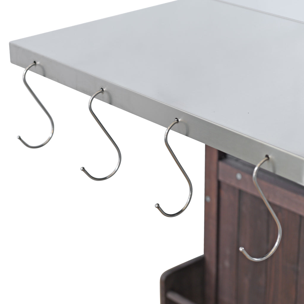Brown kitchen island — product view