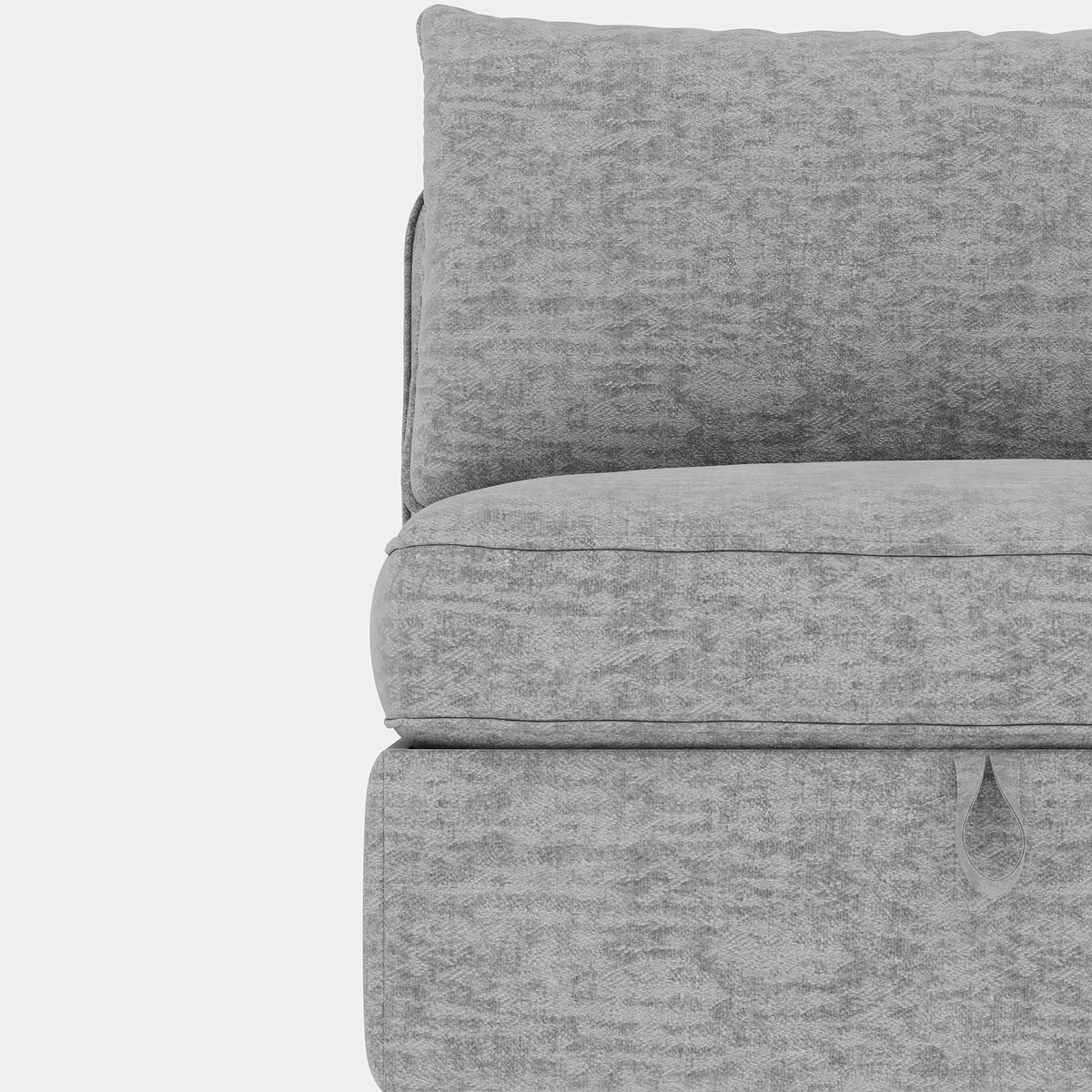 Grey sectional sofa — front view