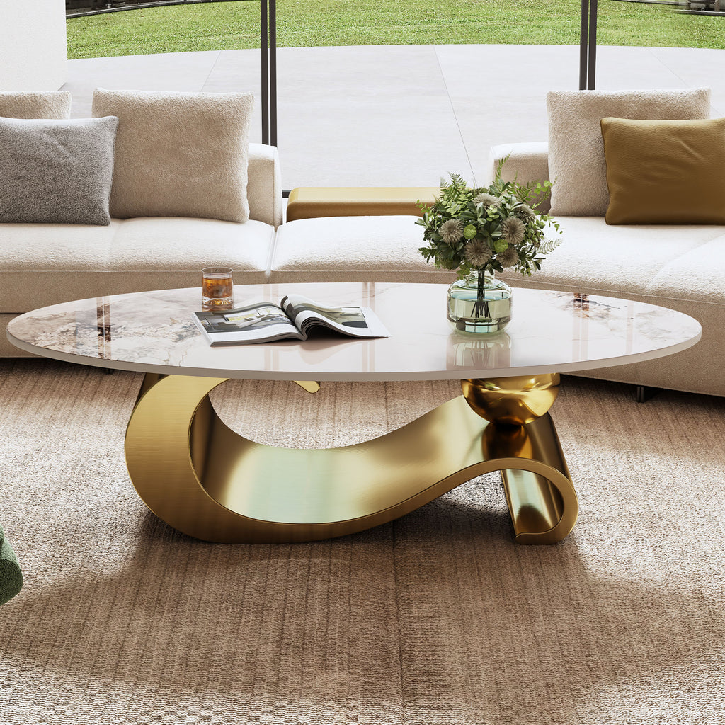 Gold coffee table — product view