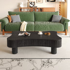 Black coffee table — detail view