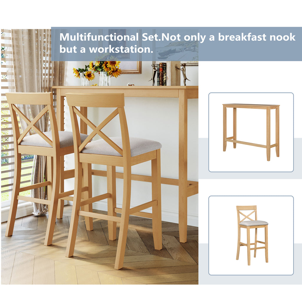 Natural dining set — alternate angle