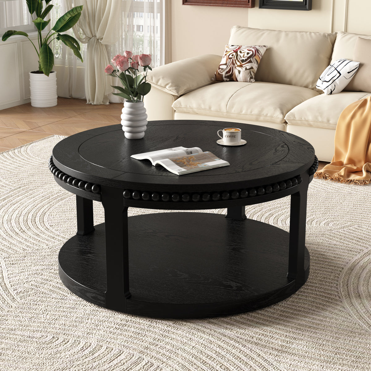 Black coffee table — product view