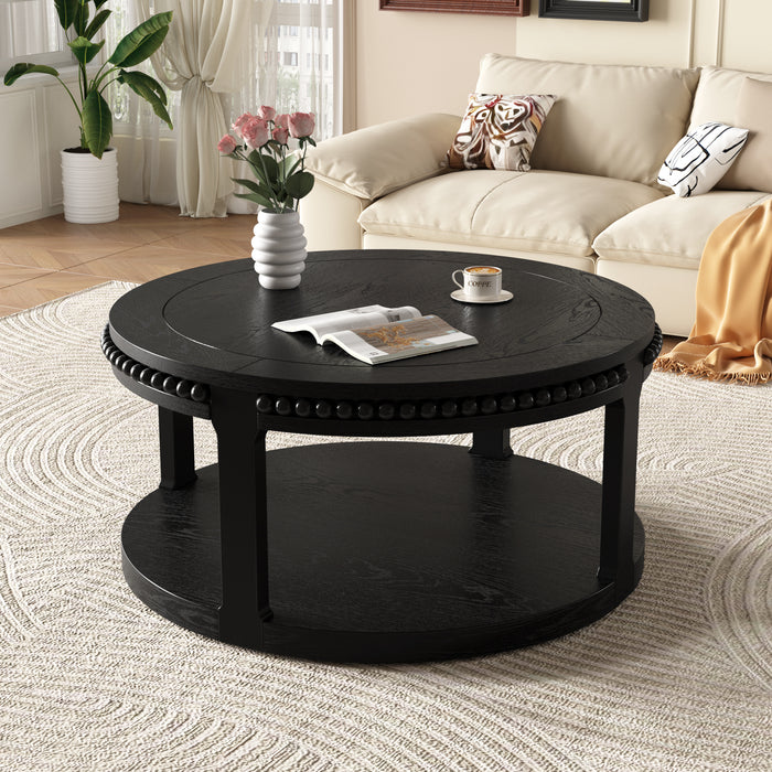 Black coffee table — product view