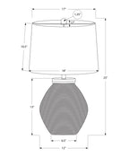 Black table lamp — detail view