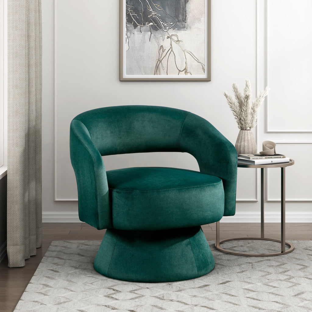 Green accent chair — product view