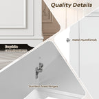 White bathroom vanity — side view