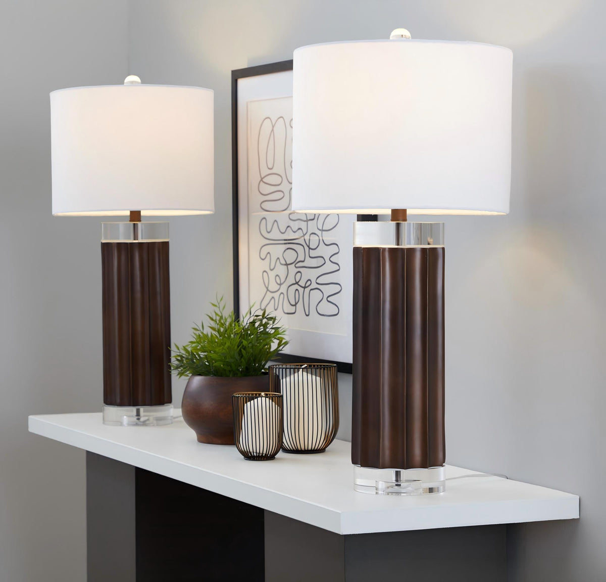 Brown table lamp — product view