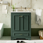 Green bathroom vanity — product view