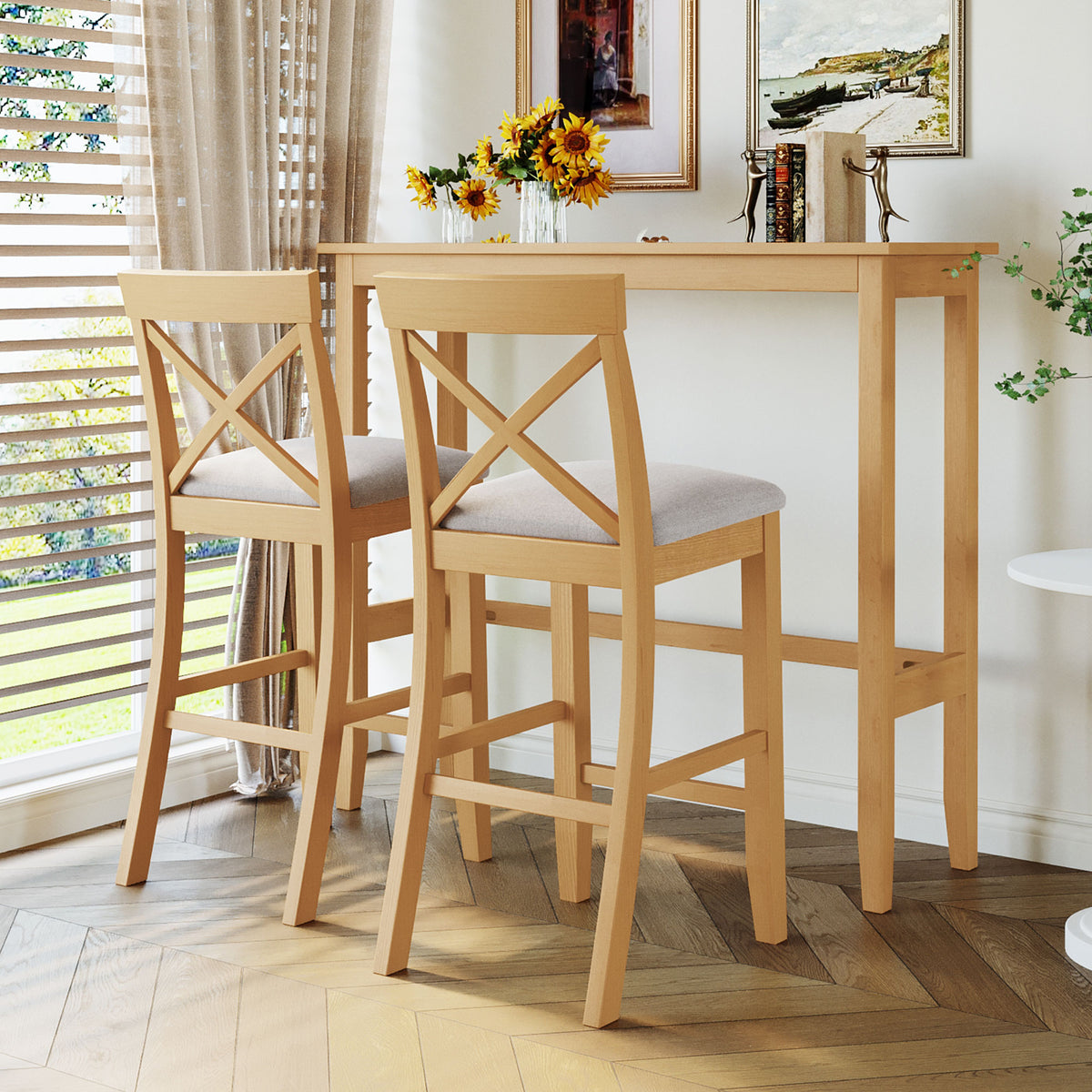 Natural dining set — styled view