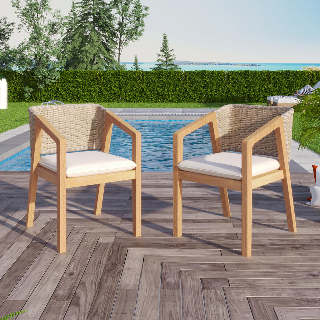 Cream outdoor chair — product view