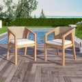 Cream outdoor chair — product view