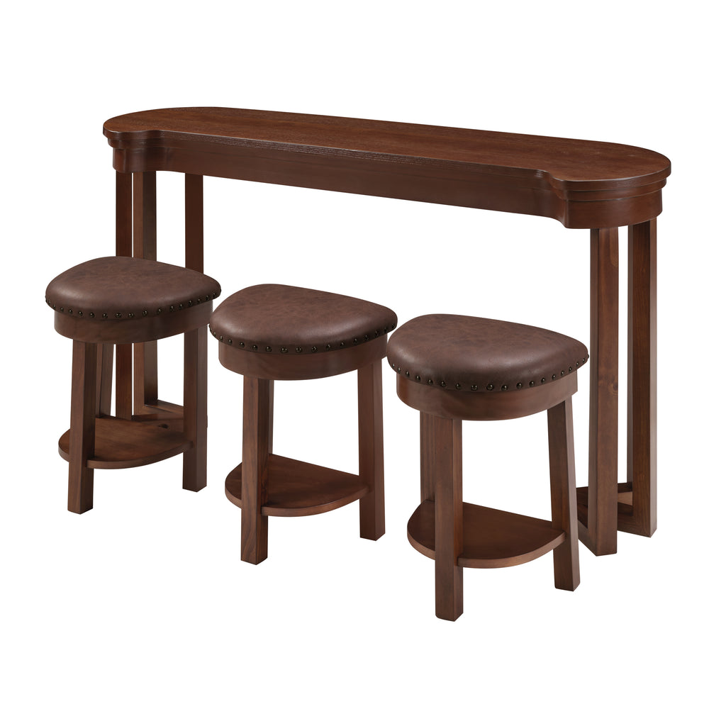 Cherry dining set — side view