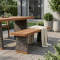 Grey outdoor bench — product view