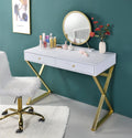 Gloss White vanity desk — product view