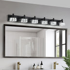 Black wall light — front view