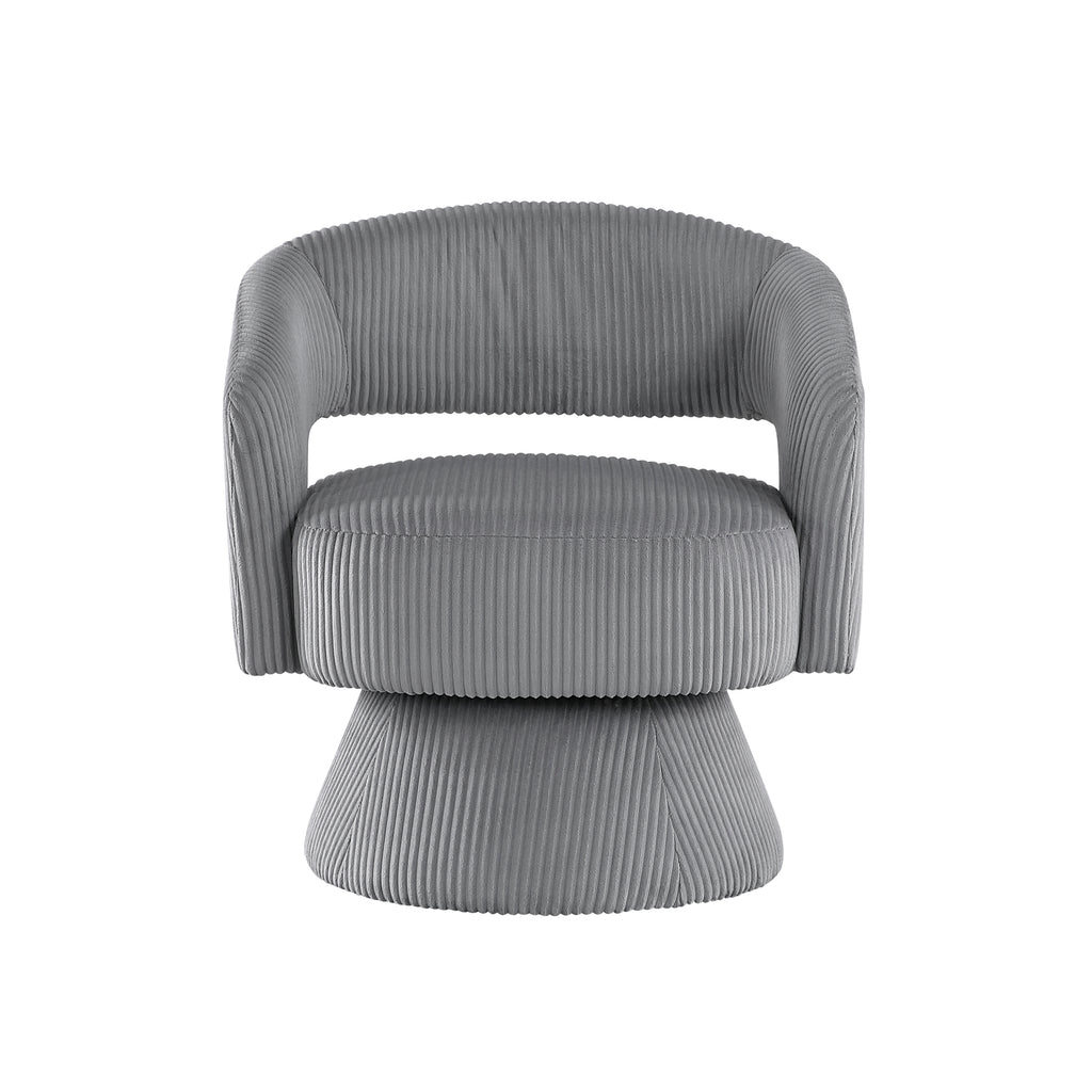 Dark Gray accent chair — front view
