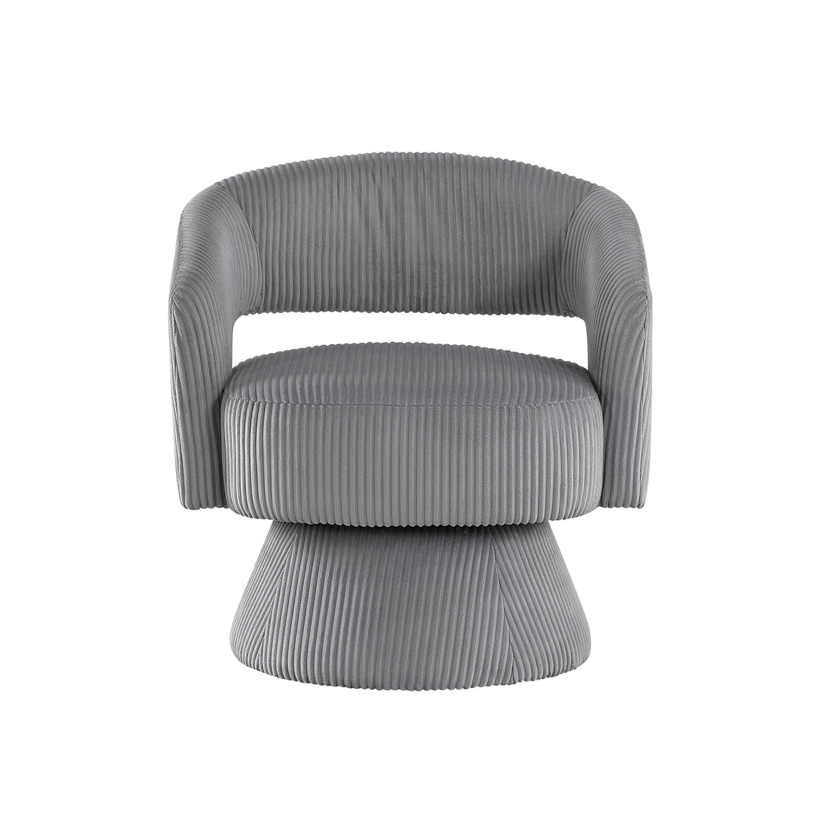 Dark Gray accent chair — front view